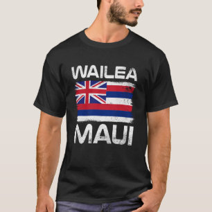 Wailea Maui Hawaii-Flaggen-Design Wailea Hawaiiani T-Shirt