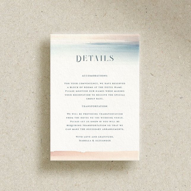 Wailea Wedding Begleitkarte (Von Creator hochgeladen)