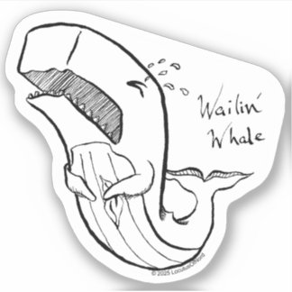 Wailin' Whale Aufkleber
