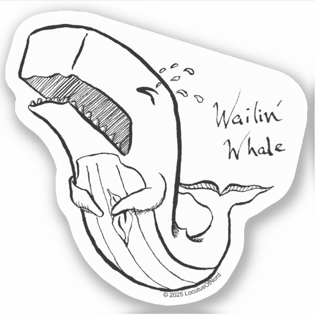 Wailin' Whale Aufkleber (Vorderseite)