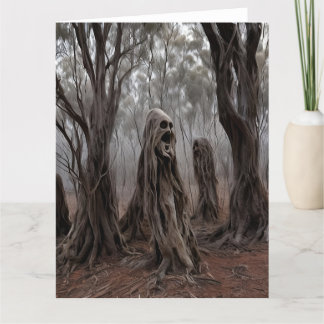 Wailing Ghost Trees Australian Bush Dankeskarte