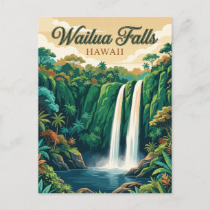 Wailua Falls Hawaii Postkarte