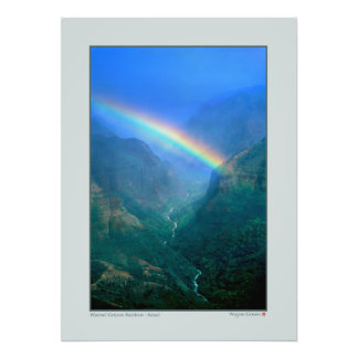 Waimai Canyon Rainbow - Kauai Fotodruck