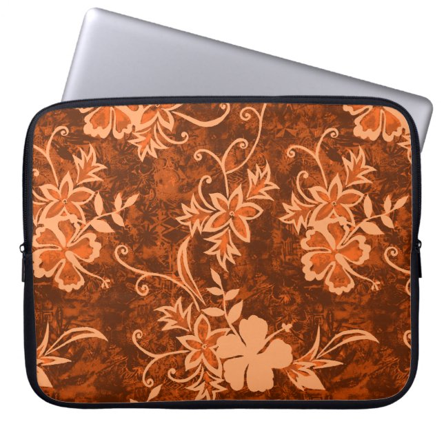 Waimanalo Hawaiian Hibiskus Neoprene Wetsuit Laptopschutzhülle (Vorderseite)