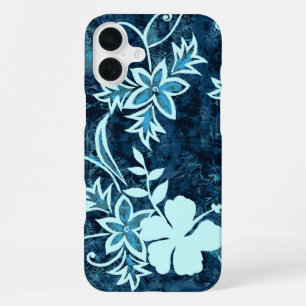 Waimanalo Hawaiianischer Hibiskus Batik iPhone 16 Plus Hülle