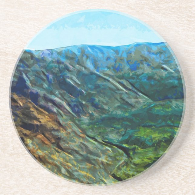 Waimea Canyon 11 Abstrakt Impressionist.jpg Getränkeuntersetzer (Vorne)