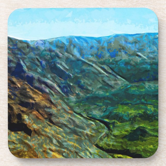 Waimea Canyon 11 Abstrakt Impressionist.jpg Untersetzer (Vorderseite)