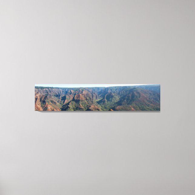 Waimea Canyon Hawaii Panorama Fotografie Leinwanddruck (Vorderseite)