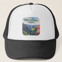 Waimea Canyon Kauai Hawaii Landscape Retro