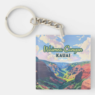 Waimea Canyon Kauai Hawaii Paysage Rétro