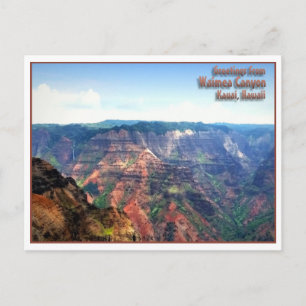 Waimea Canyon, Kauai, Hawaii Postcard Postkarte