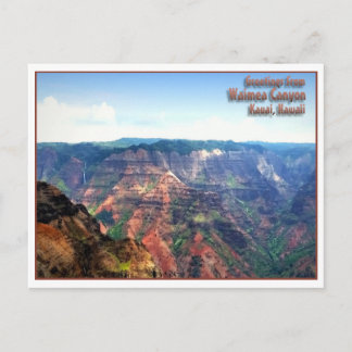 Waimea Canyon, Kauai, Hawaii Postcard Postkarte