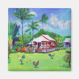Waimea Plantation Hütte Nummer 49 Rotes Haus Magnet
