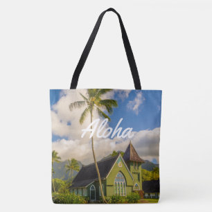 Waioli Hui’ia Church, Hanalei, Hawaiian Beach Bag Tasche
