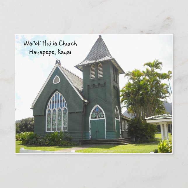 Wai'oli Hui ia Church Postkarte (Vorderseite)