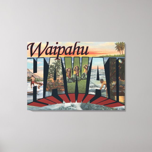 Waipahu, Hawaii - Große Briefszenen Leinwanddruck (Vorderseite)