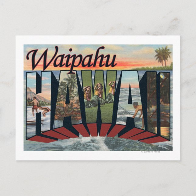 Waipahu, Hawaii - Große Briefszenen Postkarte (Vorderseite)