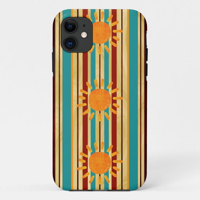 Waipahu-Pipeline Streifen-Hawaiin-Surfboard Case-Mate iPhone Hülle (Rückseite)
