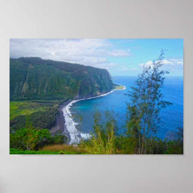Waipio Valley Lookout, Hawaii, Print Poster (Vorne)