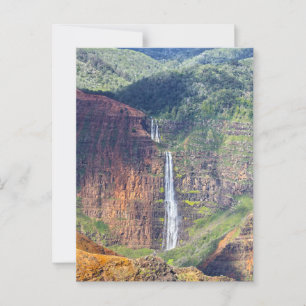 Waipoo Falls, Waimea Canyon, Kauai, Hawaii Postkarte