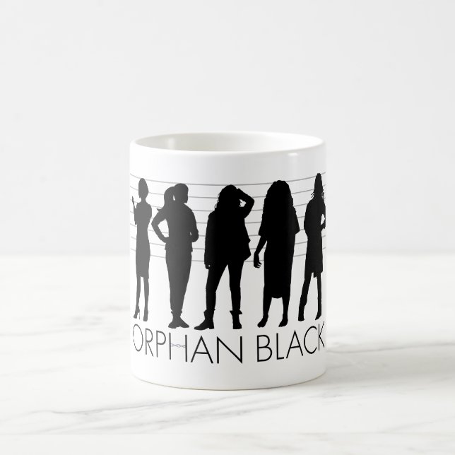 Waisencharakter-Silhouette des SCHWARZ-| Kaffeetasse (Mittel)