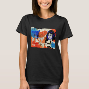 Waisencoole abstrakte M Skizze des SCHWARZ-  T-Shirt