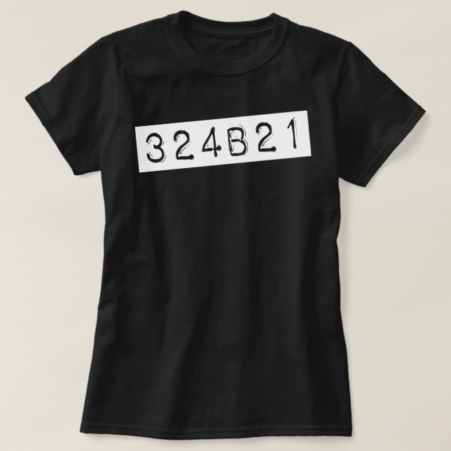 Waisenschwarzes 324B21 T-Shirt (Design vorne)