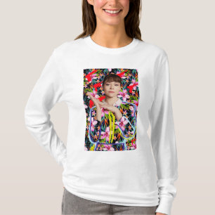 Waisenschwarzes Alison - Blumenmuster T-Shirt