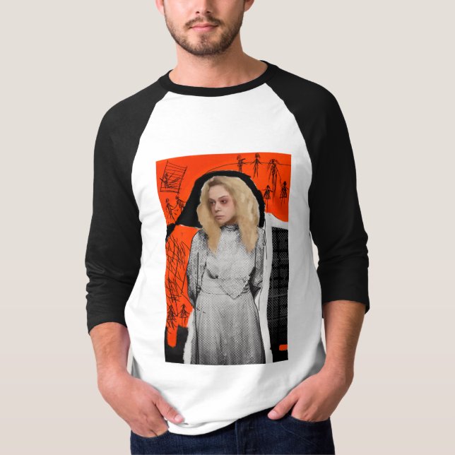 Waisenschwarzes | Helena - gotische Skizze T-Shirt (Vorderseite)