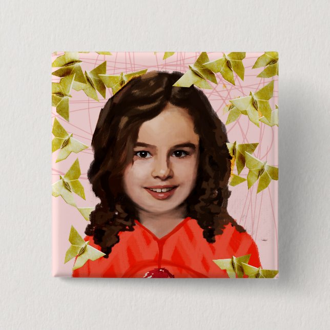 Waisenschwarzes | Kira - Girly Origami Button (Vorderseite)