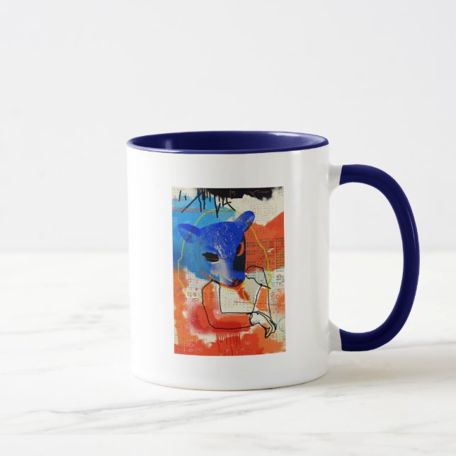 Waisenschwarzes | M - Schaf-Masken-Silhouette Tasse (Rechts)