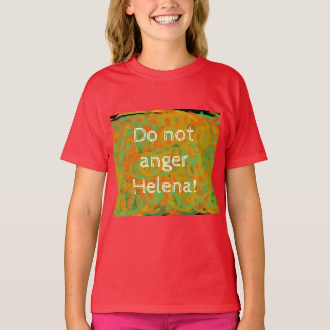 Waisenschwarzes verärgern nicht abstrakte Kunst T-Shirt (Vorderseite)
