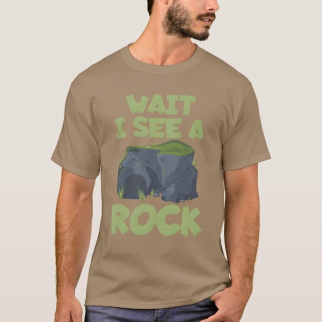 Wait I See A Rock Archaeologist Artifact retro T-Shirt (Vorderseite)