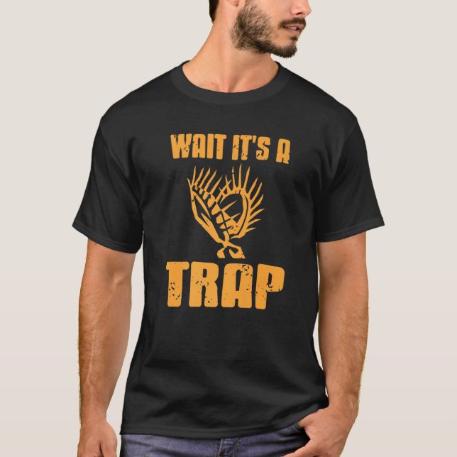 Wait It's A Trap Cool Venus Flytrap Retro Present T-Shirt (Vorderseite)