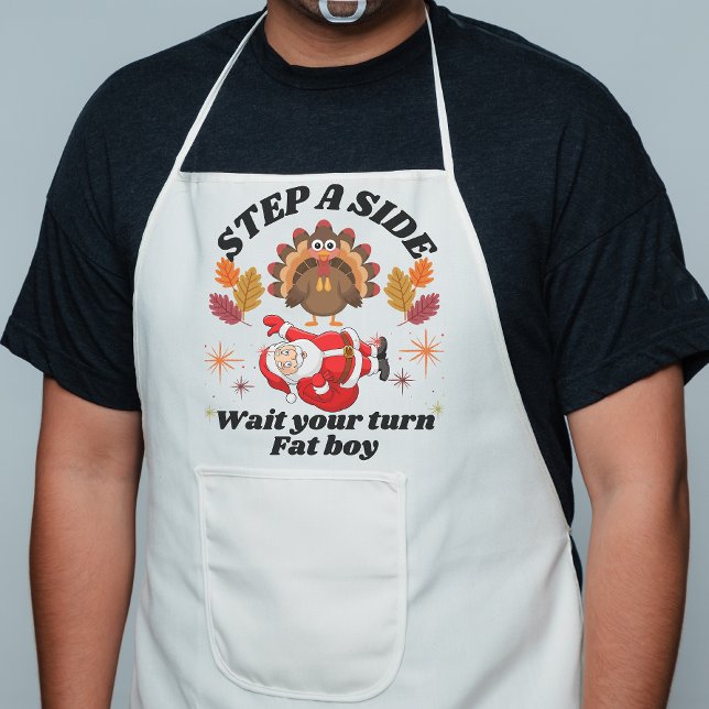 Wait Your Turn Fat Boy Funny Thanksgiving  Lange Schürze (Von Creator hochgeladen)