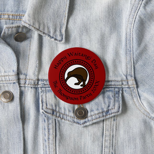 Waitangi Day kann Text bearbeiten New Zealand groß Button (Beispiel)