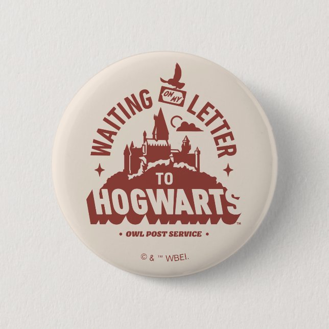 Waiting for my Letter to HOGWARTS™ Button (Vorderseite)