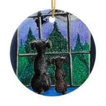 waiting for santa dog 