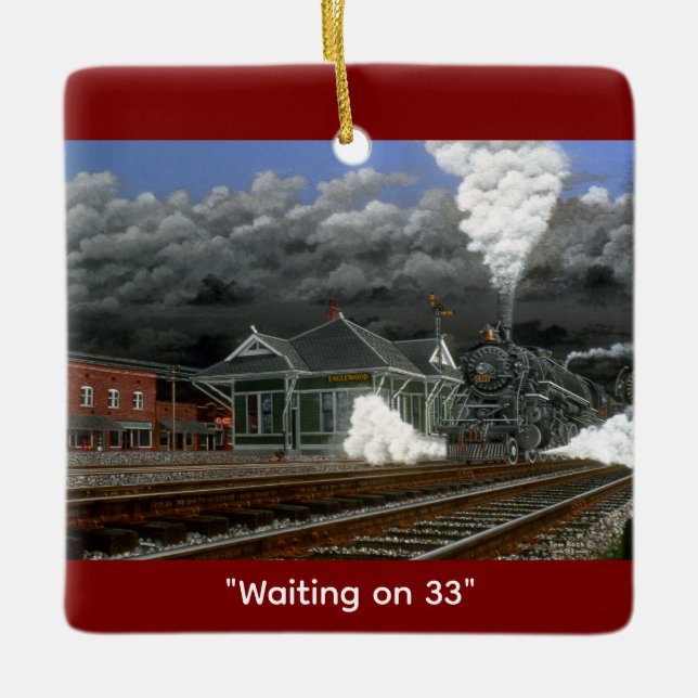 "Waiting on 33" by Tom Rock Keramikornament (Vorderseite)
