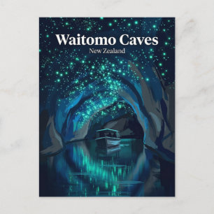 Waitomo Glowworm Caves Neuseeland Postkarte
