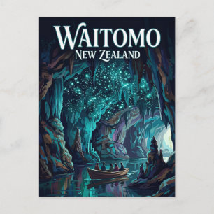 Waitomo Glowworm Caves Neuseeland Postkarte