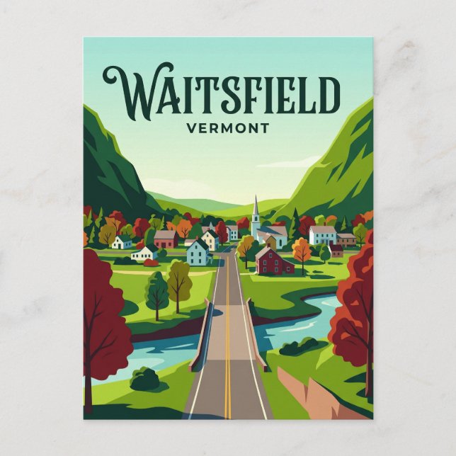 Waitsfield USA Postkarte (Vorderseite)