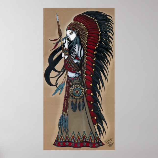 Wakanda Native Tribal Warrior Priestess Poster (Vorne)