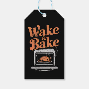 Wake Bake Truthahn Abendessen Lustiges Erntedankfe Geschenkanhänger
