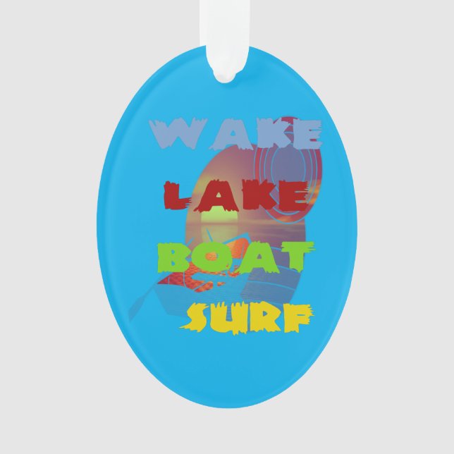 Wake Lake Boat Ornament (Vorderseite)