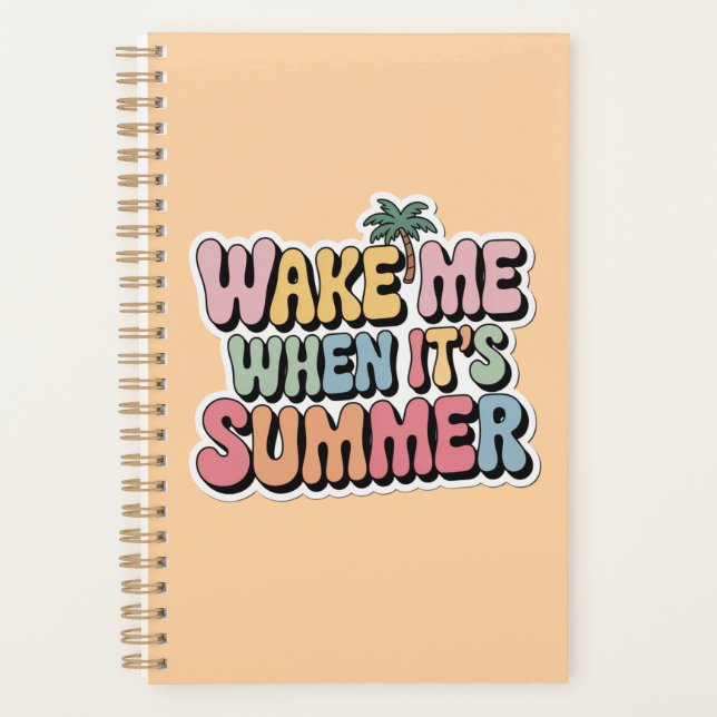 Wake Me When It’s Summer Retro Vibes Planner (Devant)