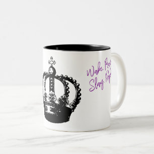 Wake.Pray.Slay.Repeat Zweifarbige Tasse