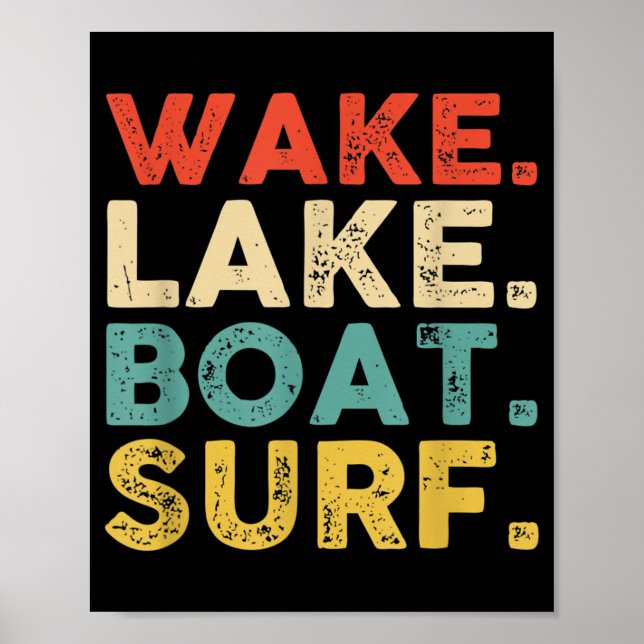 Wake Surfing Wake Surf Wake Surfing Rope Wake Surf Poster (Vorne)