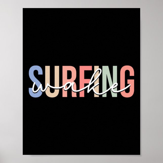 Wake Surfing Wakesurf Wake Surfer Surfen Boot _2  Poster (Vorne)