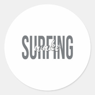 Wake-Surfing Wakesurf Wake-Surfer Surfing-Boot _3 Runder Aufkleber
